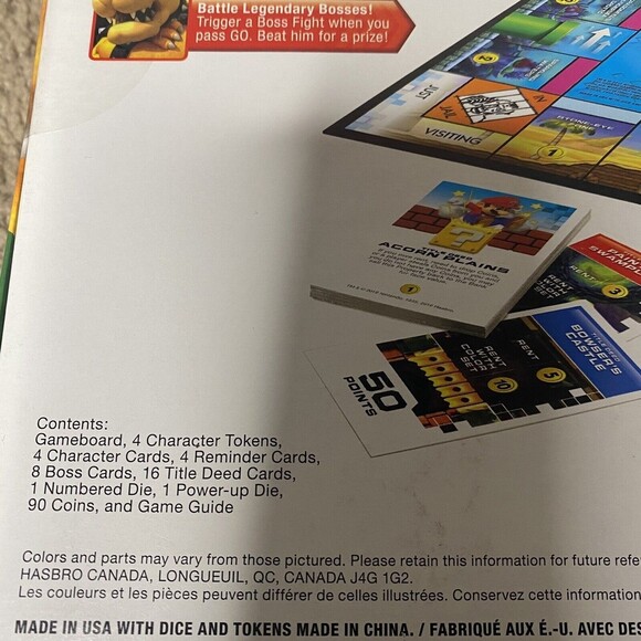 Monopoly Gamer Nintendo Mario Brothers Battle For Highest Score New Hasnbro - Picture 4 of 5